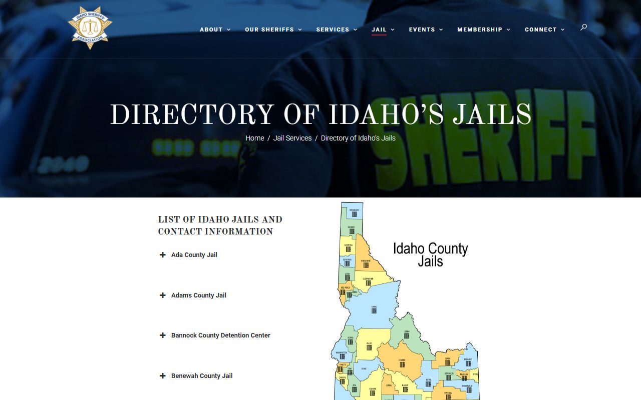 Benewah County inmate population jail directory capacity and average daily population